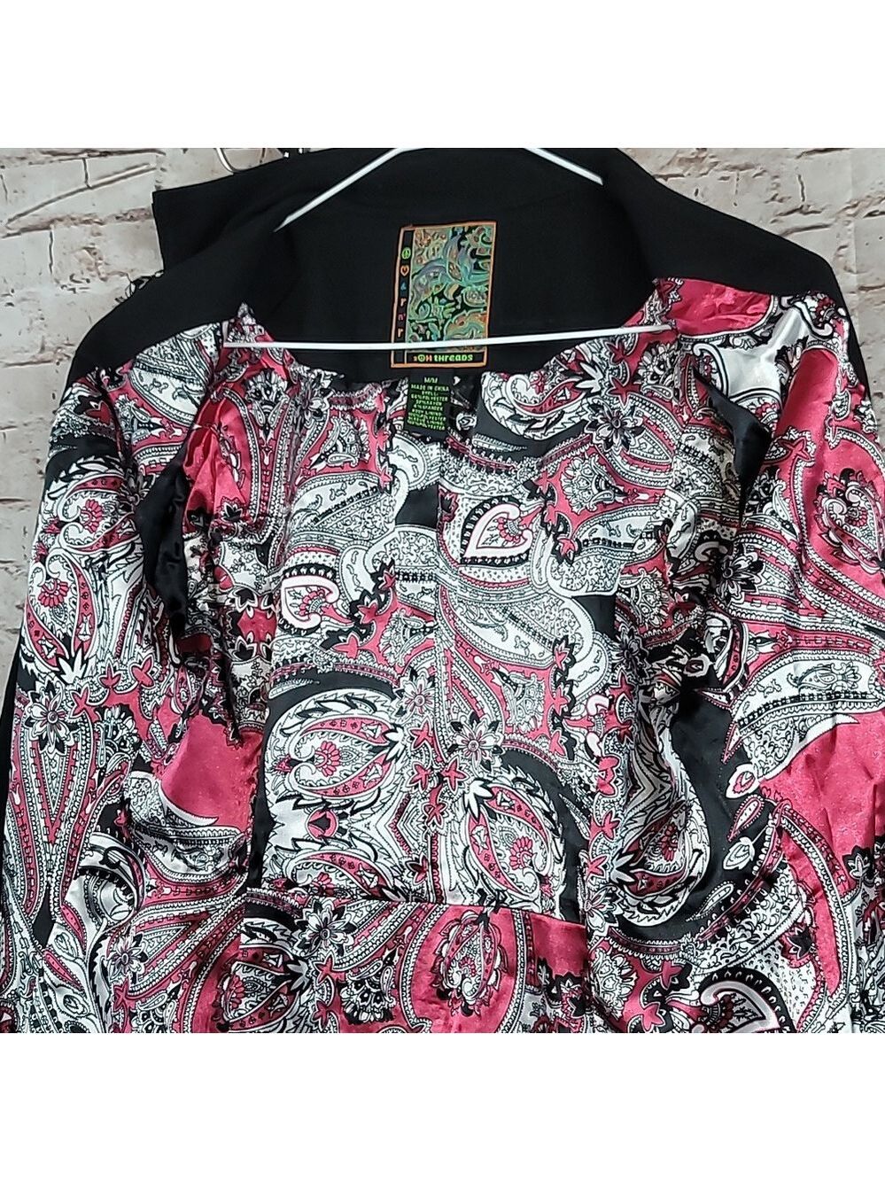 2OH 2 old hippies threads black jacket medium nwt - Picture 3 of 12